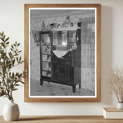 Vintage Sideboard with Photographs in Taos County 1939