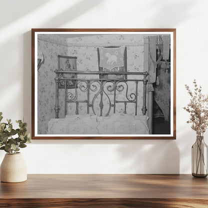 Embroidered Pillow Shams in Taos Farm Home 1939