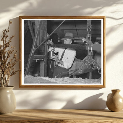 Weighing a Bale of Cotton Houston Texas 1939