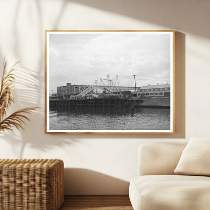 Port of Houston Oil Loading Dock Vintage Photo 1939