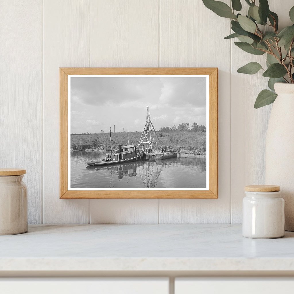 Oil Drillers Taking Core Sample Houston Texas 1939