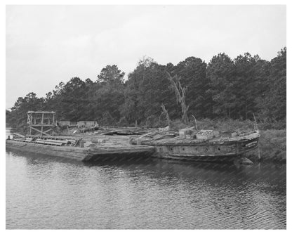 Decay of Hulls in Bayou near Houston Texas 1939