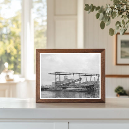 Oyster Shell Barges at Houston Cement Plant 1939