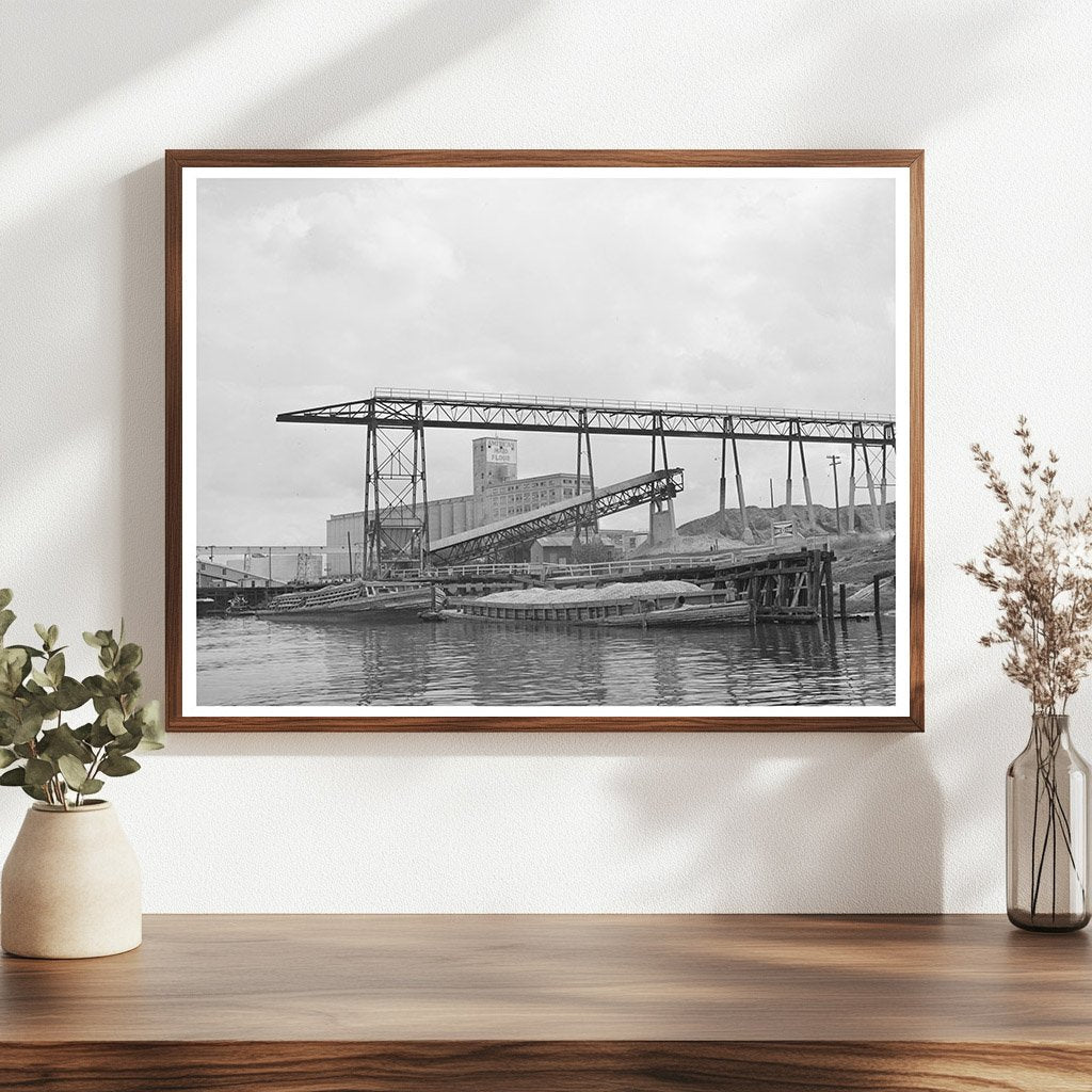 Oyster Shell Barges at Houston Cement Plant 1939
