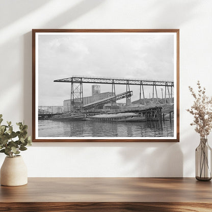 Oyster Shell Barges at Houston Cement Plant 1939