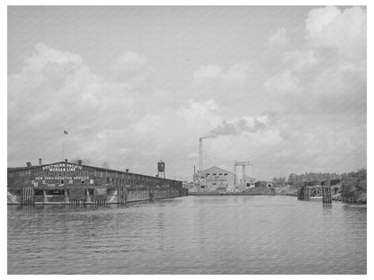 Port of Houston Cement Plant October 1939 Vintage Image