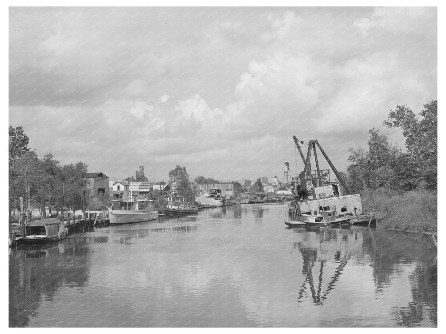 Port of Houston Yacht Pen Vintage Photo October 1939