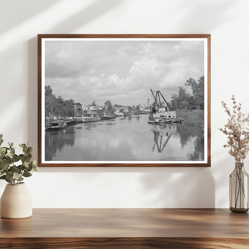 Port of Houston Yacht Pen Vintage Photo October 1939