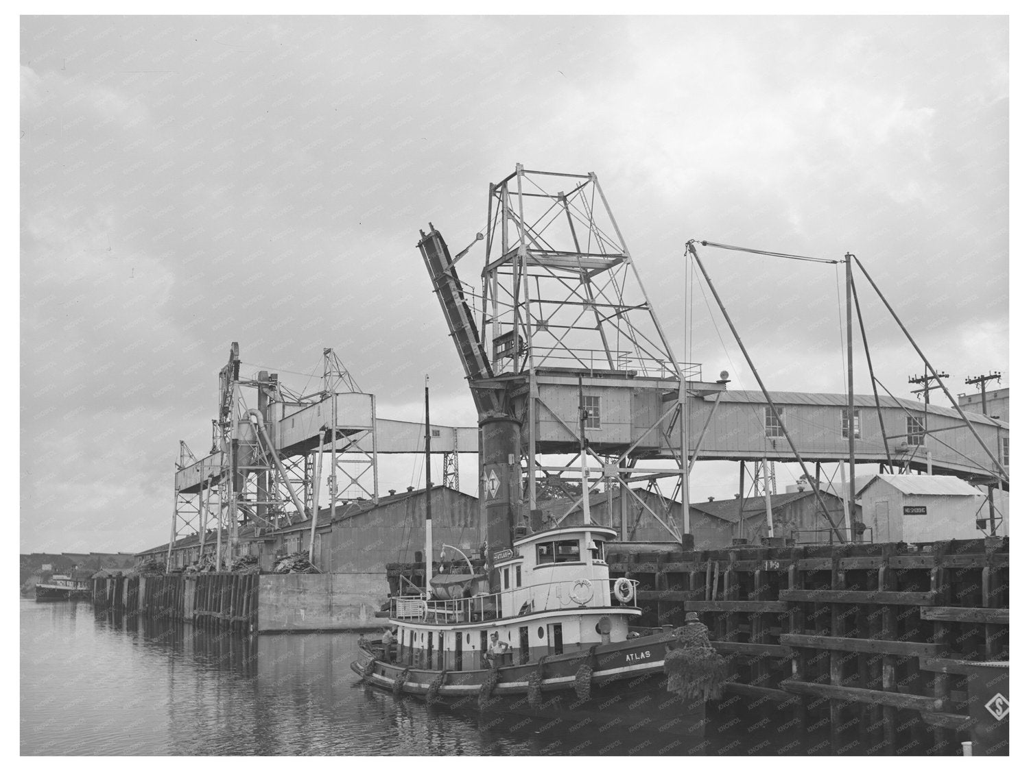 Loading Dock at Port of Houston Texas October 1939