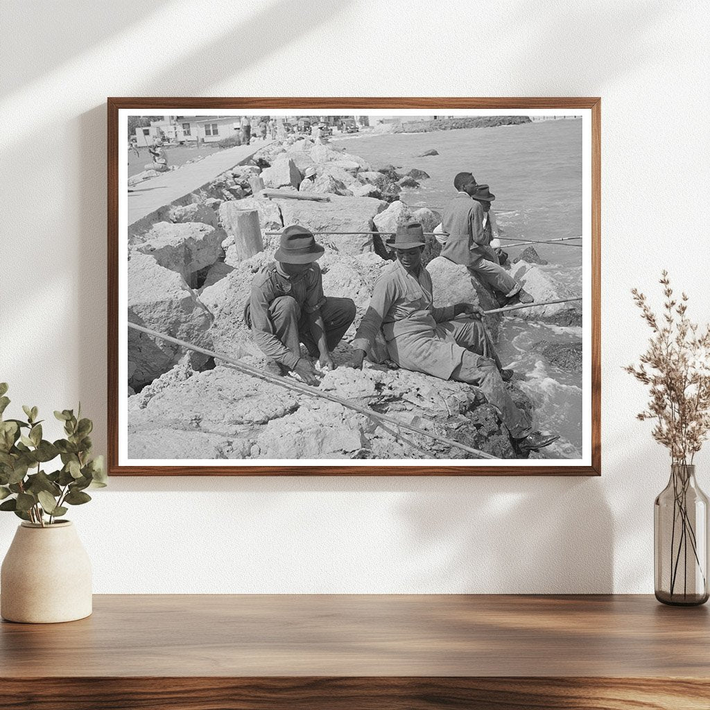 Fishing from Pier in Corpus Christi Texas October 1939