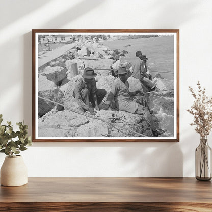 Fishing from Pier in Corpus Christi Texas October 1939