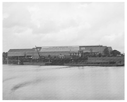 Port of Houston Warehouse October 1939 Vintage Photo