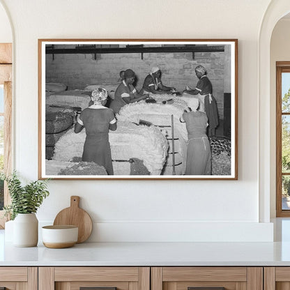 Women Cleaning Cotton Bales Houston Texas 1939