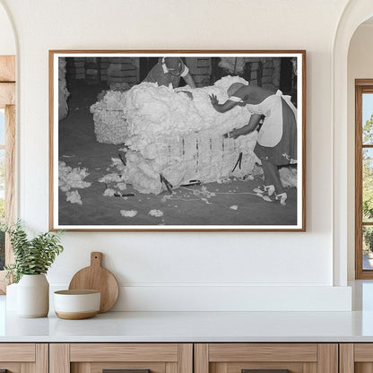 Women Cleaning Cotton Bales Houston Texas October 1939