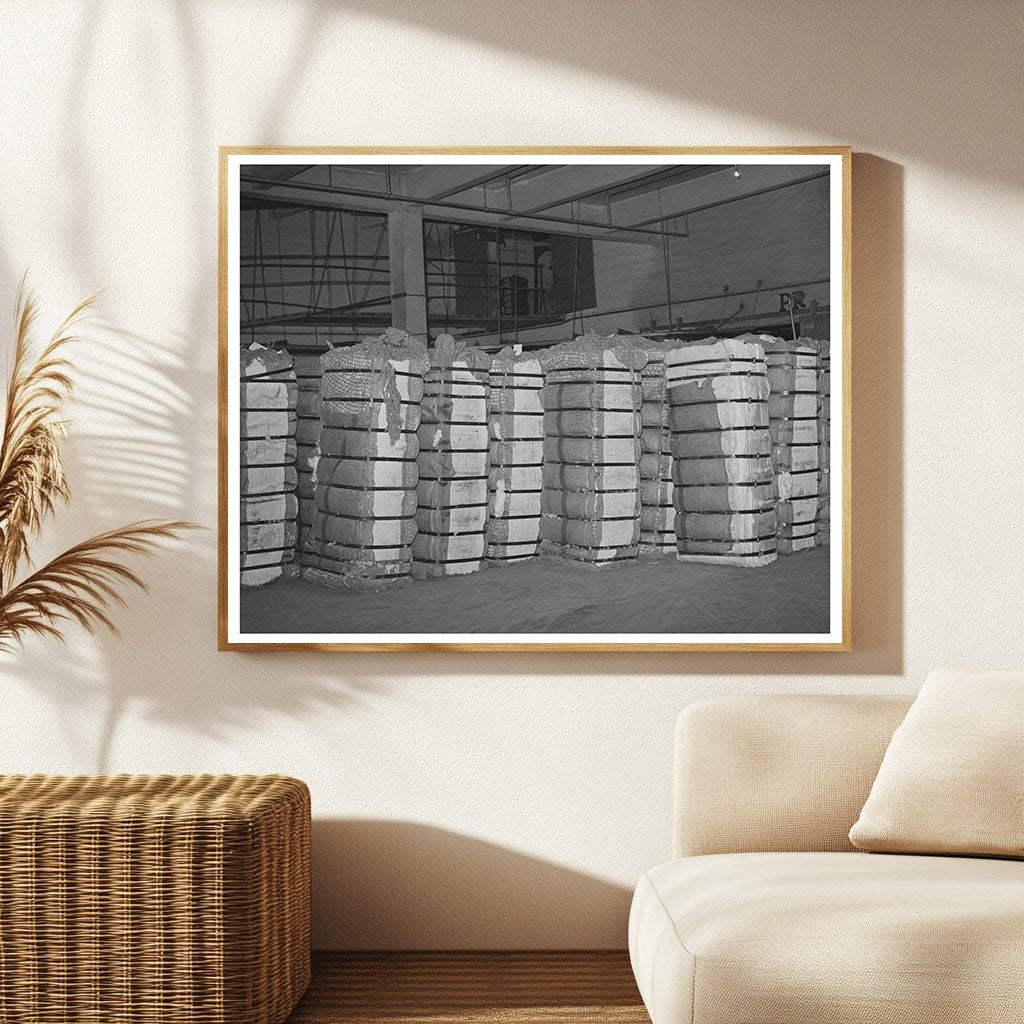 Cotton Bales in Houston Warehouse October 1939