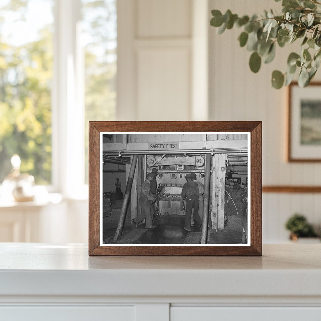 Laborers in Houston Texas Compressing Cotton Bales 1939