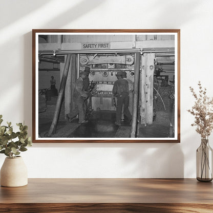 Laborers in Houston Texas Compressing Cotton Bales 1939