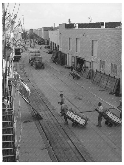 Cotton Compress Facility Loading Dock Houston 1939