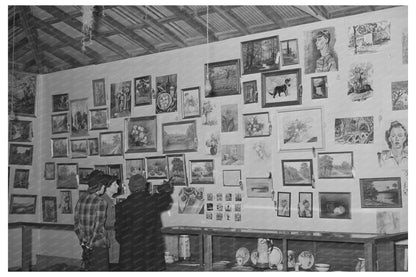 Women at Art Exhibit Gonzales County Fair Texas 1939