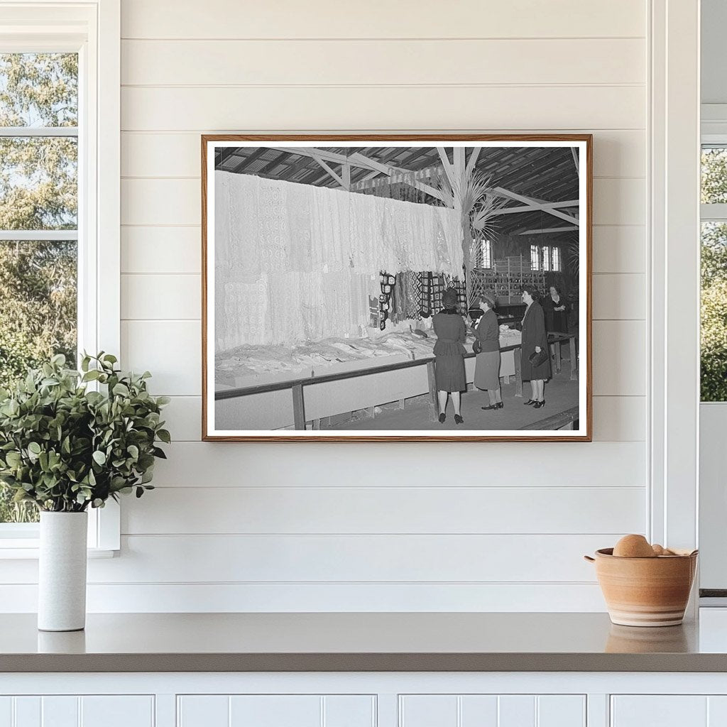 Women at Knitting Exhibit Gonzales County Fair 1939