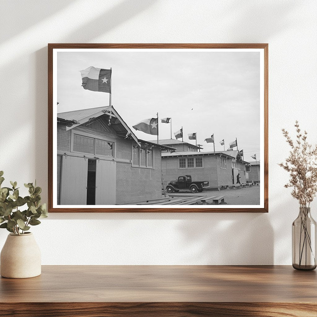 Gonzales Texas Exhibit Halls November 1939 Vintage Image