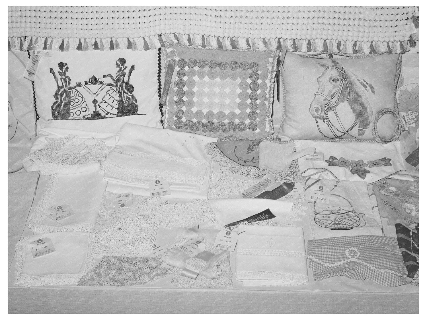 Needlework Exhibit at Gonzales County Fair 1939