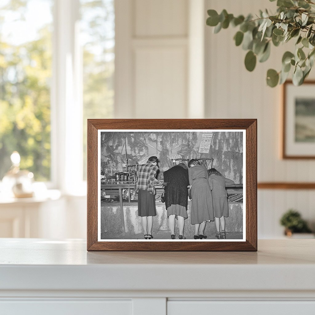 Gonzales County Fair Attendees Examining Relics 1939