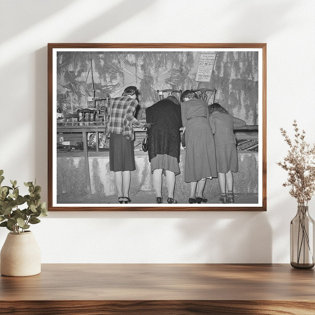 Gonzales County Fair Attendees Examining Relics 1939