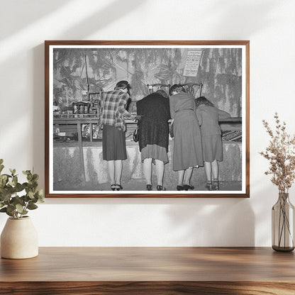 Gonzales County Fair Attendees Examining Relics 1939