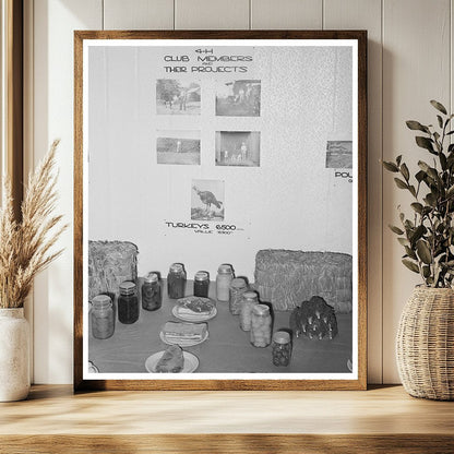 4-H Club Exhibit Gonzales County Fair Texas 1939
