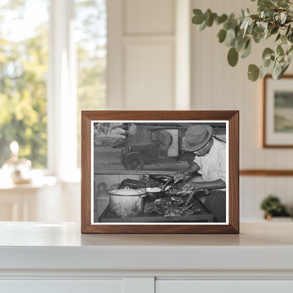 Barbecue Stand at Gonzales County Fair Texas 1939