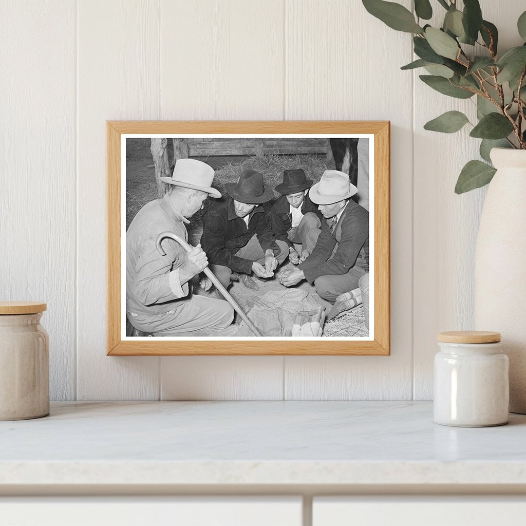 Men and Boys Examining Seed at Gonzales County Fair 1939
