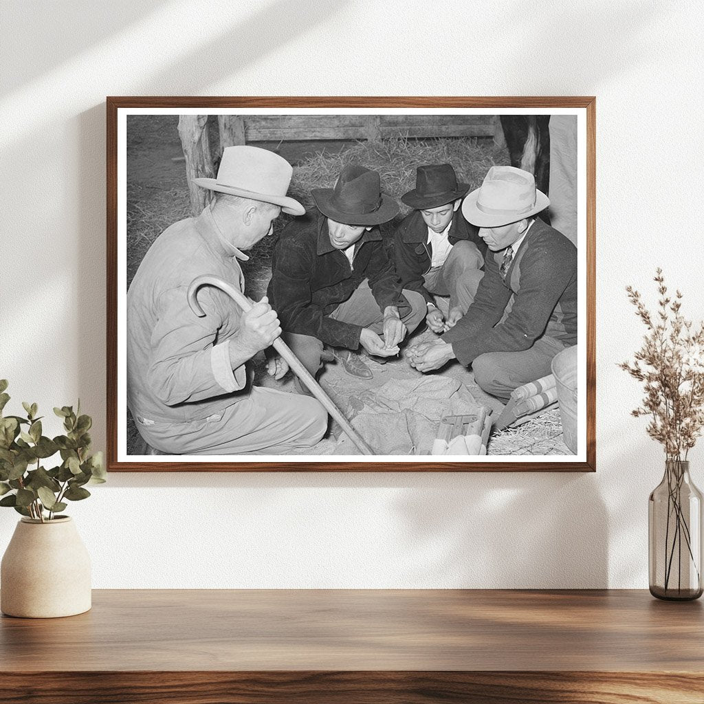 Men and Boys Examining Seeds at Gonzales County Fair 1939