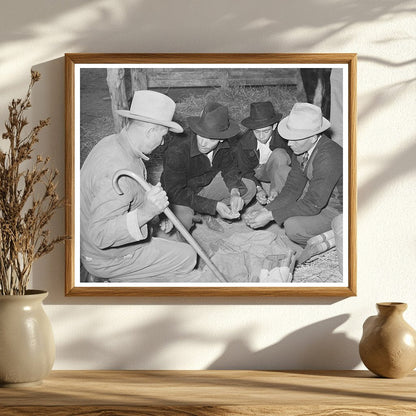 Men and Boys Examining Seed at Gonzales County Fair 1939