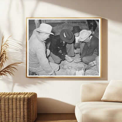 Gonzales County Fair 1939 Men and Boys Examining Seed
