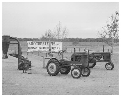 Farm Machinery at Gonzales County Fair Texas October 1939