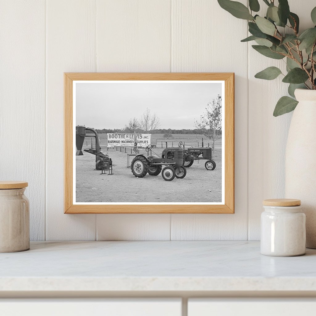 Farm Machinery at Gonzales County Fair Texas October 1939