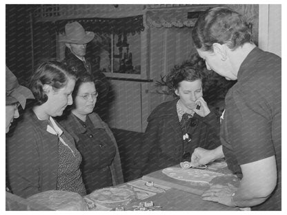 Farm Couple at Kitchen Gadget Demo Gonzales Fair 1939
