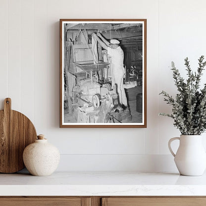 Feed Mill Proprietor Emptying Corn Hopper November 1939