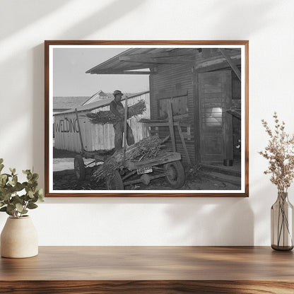 Farmer Unloading Corn at Feed Mill Taylor Texas 1939