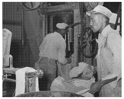 Man Weighing Peanut Shell Feed in Comanche Texas 1939
