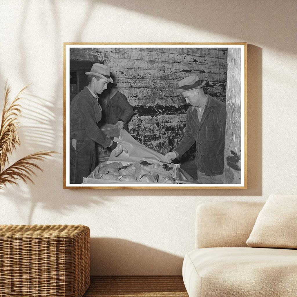 Workers Packing Turkeys at Cold Storage Plant 1939