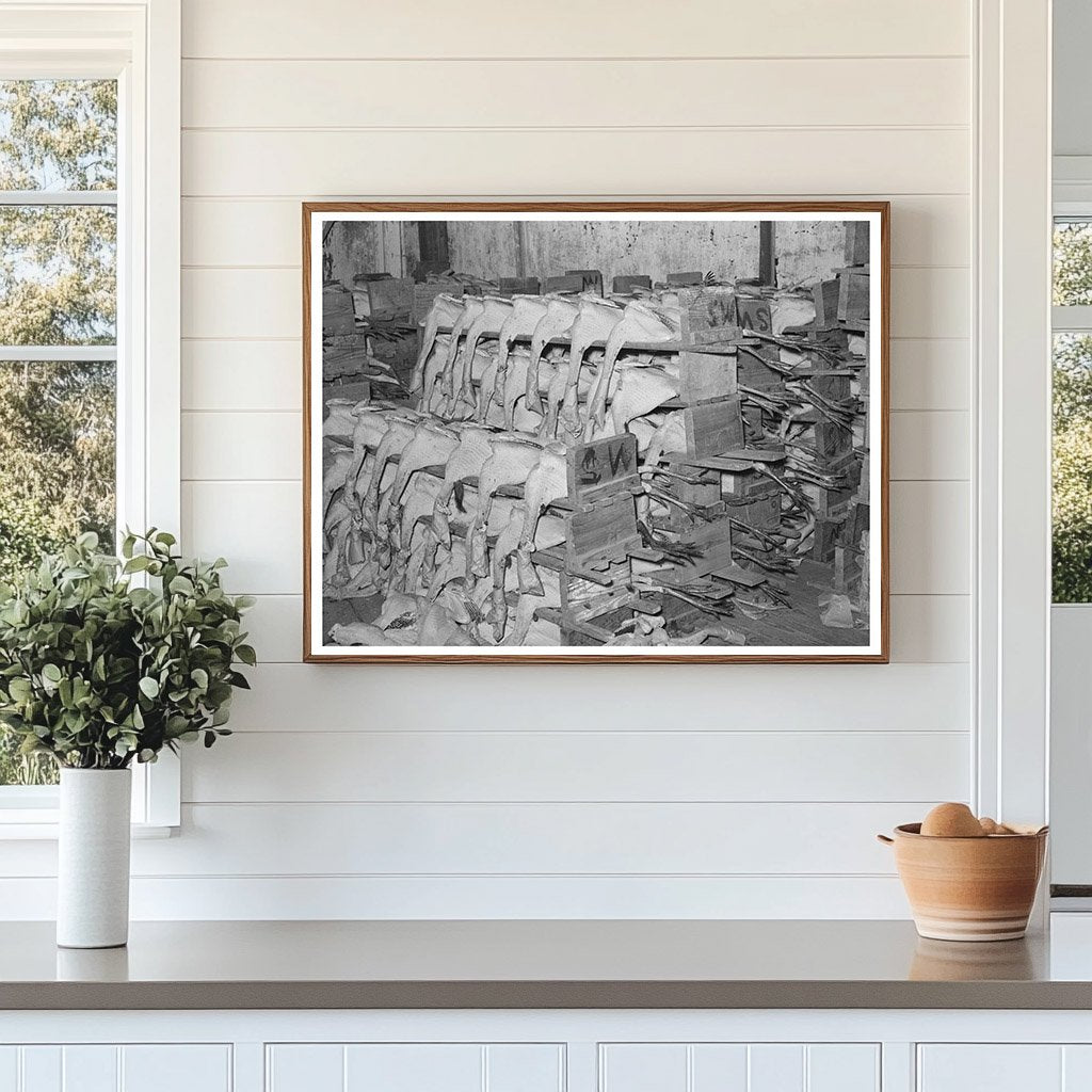 Turkeys in Cold Storage Plant Brownwood Texas November 1939