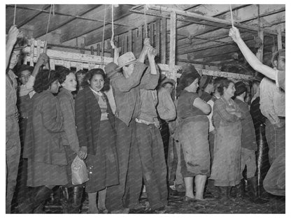 Turkey Pickers Await Work at Brownwood Poultry Plant 1939