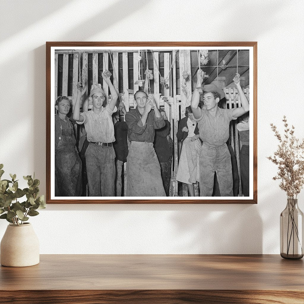 Vintage 1939 Poultry Plant Workers in Brownwood Texas