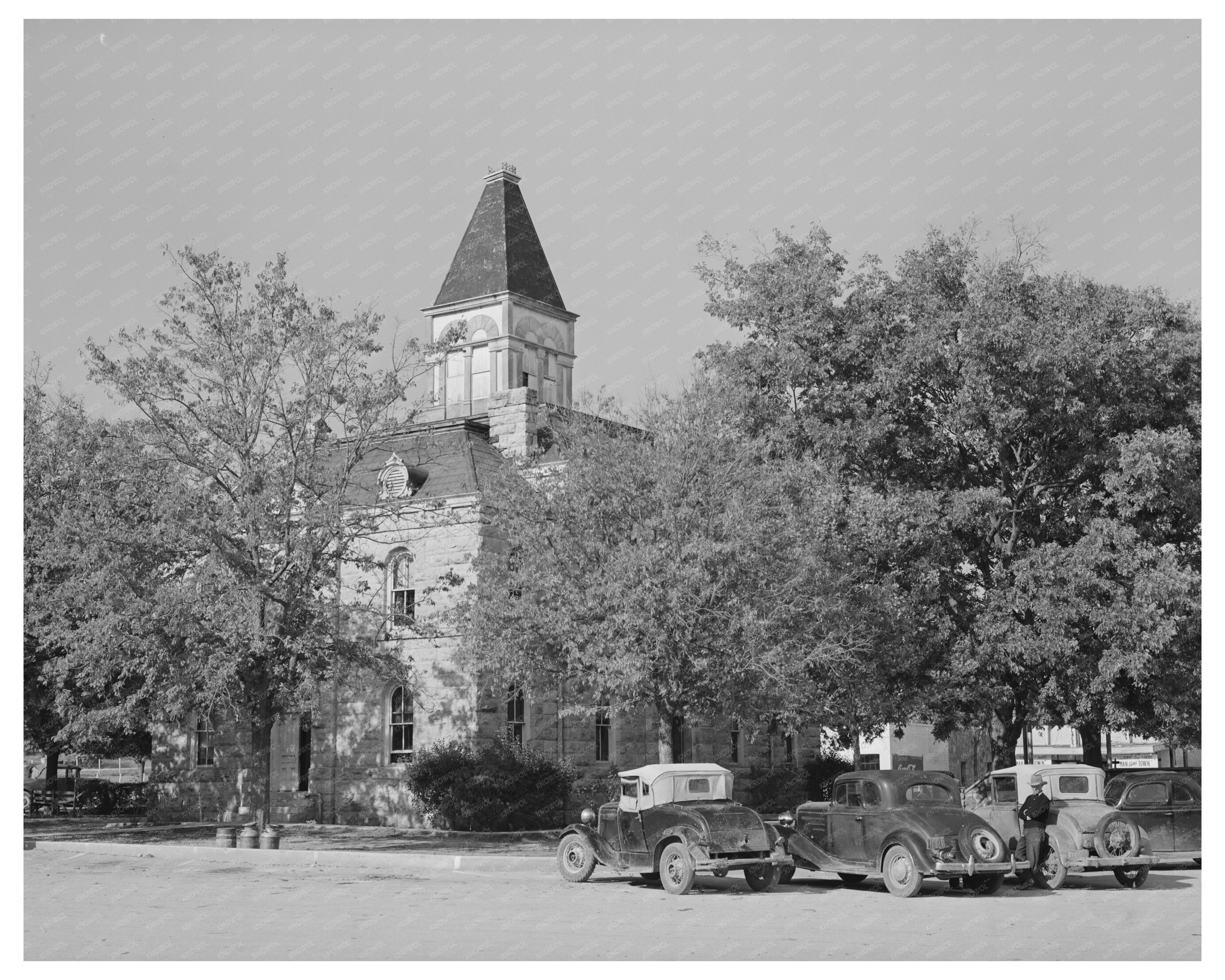 Glen Rose Texas Courthouse November 1939 Vintage Photo