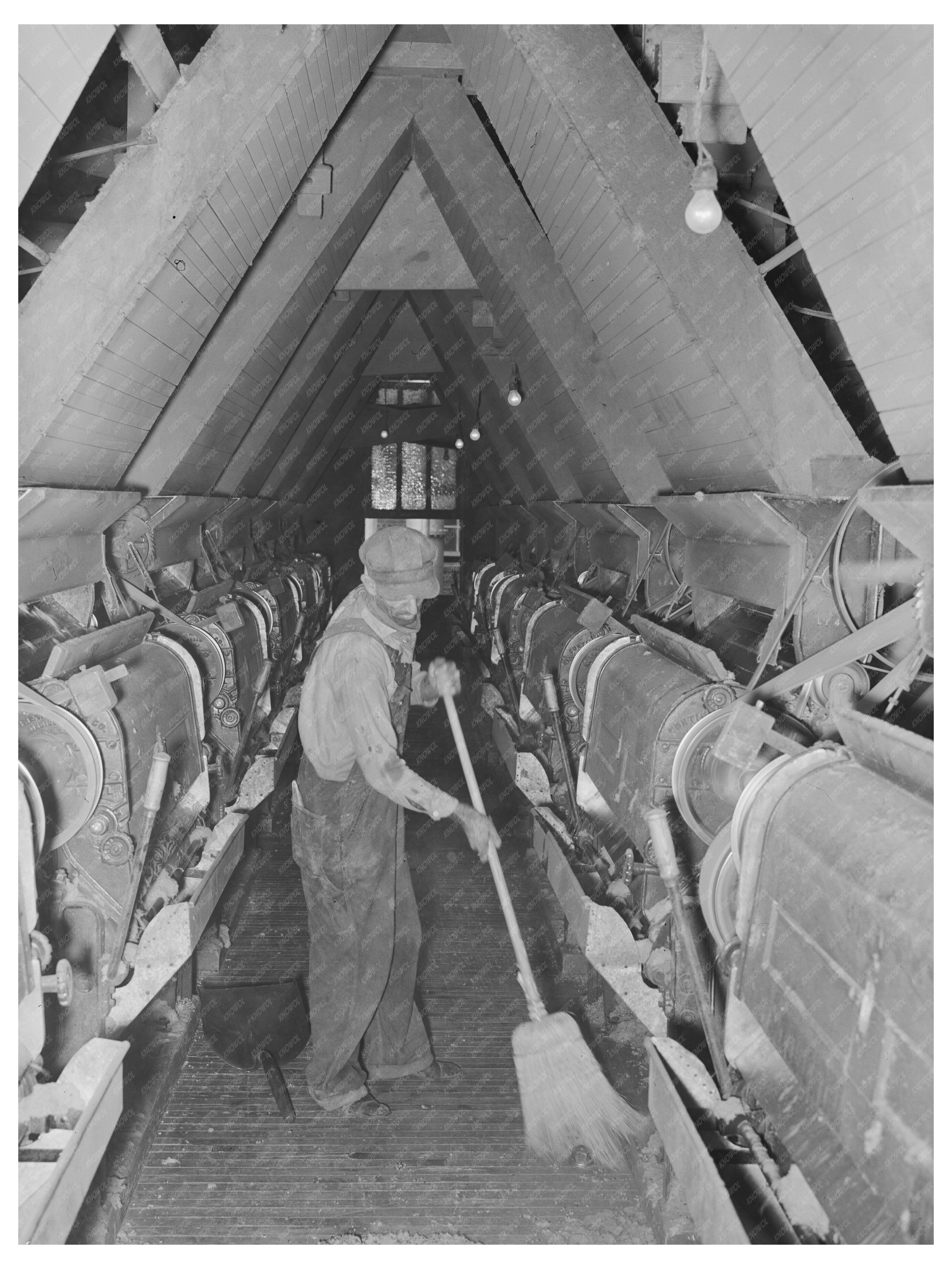 Workers Cleaning Cotton Seed Oil Mill McLennan County 1939