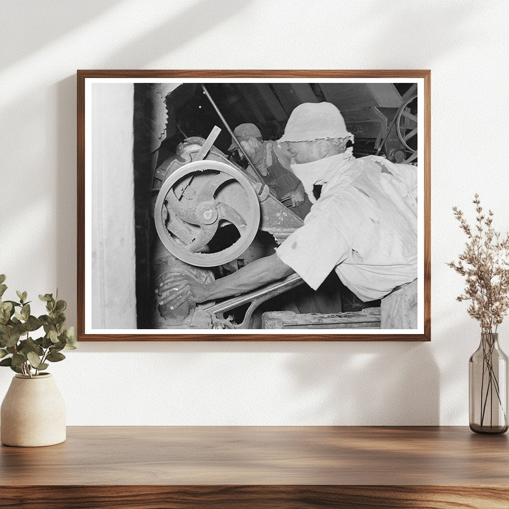 African American Man Working in Cotton Seed Oil Mill 1939