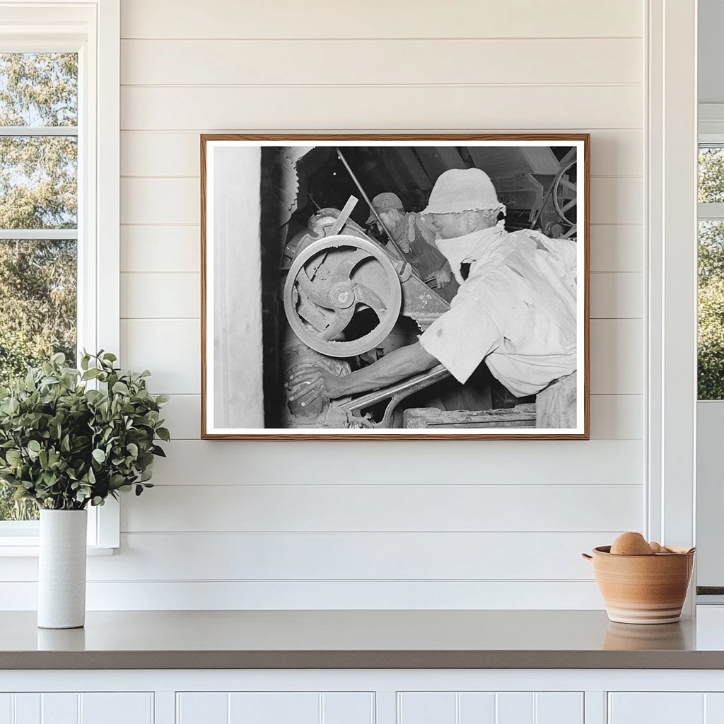 African American Man Working in Cotton Seed Oil Mill 1939