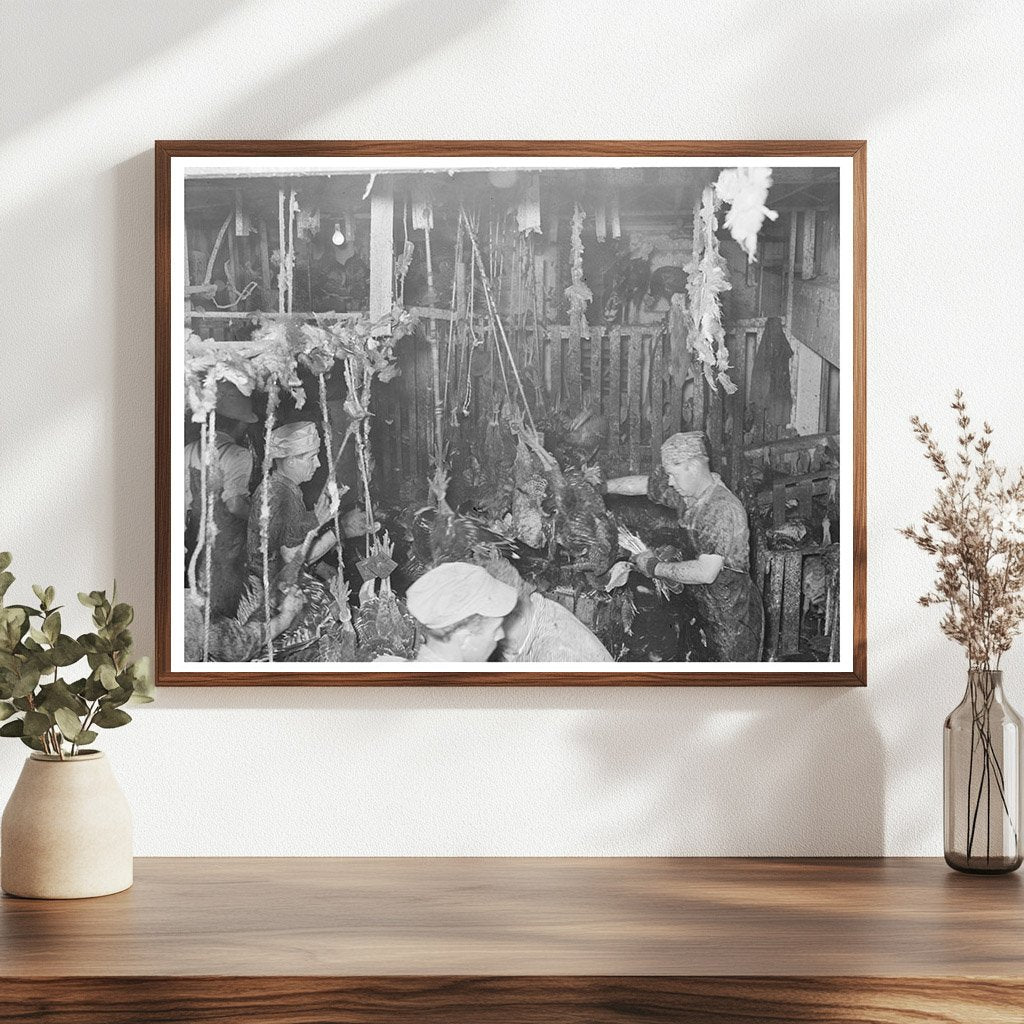 Turkey Processing Stall in Brownwood Texas 1939